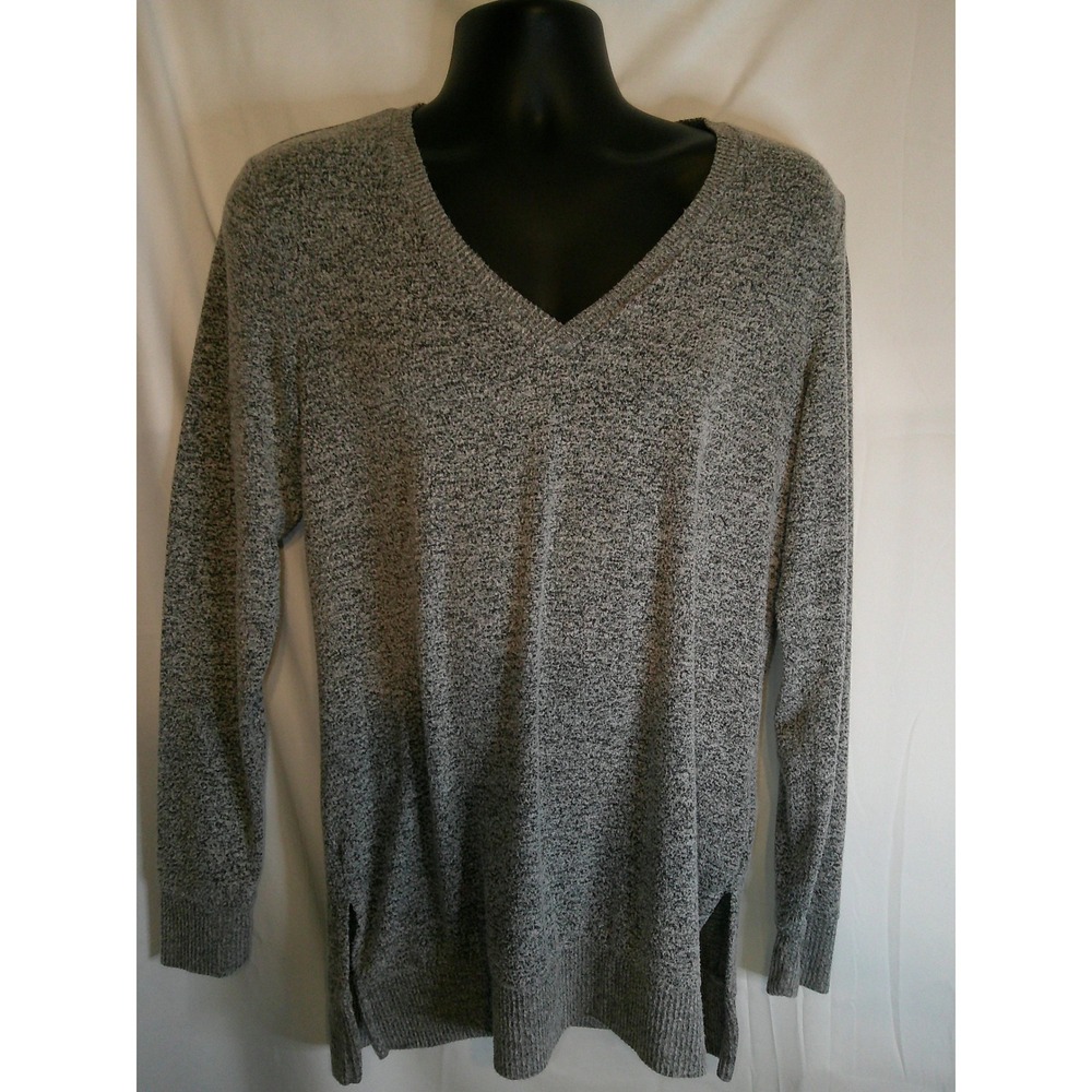 Lucky Brand‎ V-Neck Sweater Long Sleeve Casual Gray Heathered Mens Size S